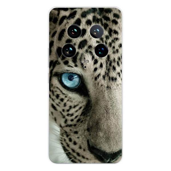 Siliconfodral - Kompatibel med Xiaomi 14 Ultra - leopardögon design Transparent