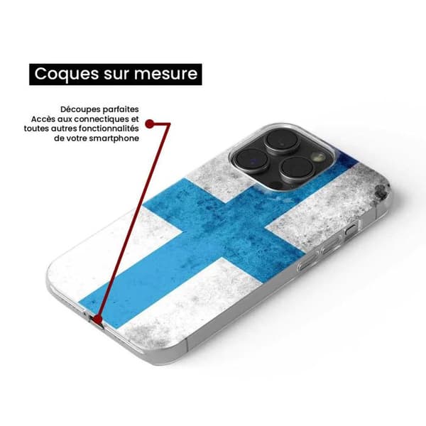 Siliconefodral - Kompatibel med Apple iPhone 15 Plus - design med Marseille-flaggan Transparent