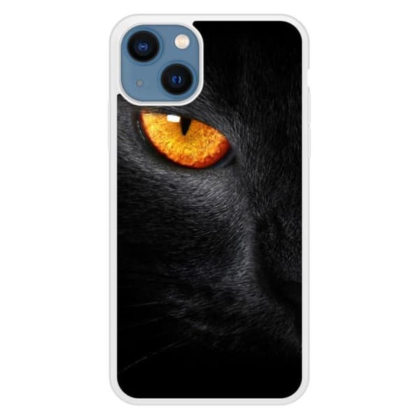 Siliconförstärkt skal med tryck kompatibelt med Apple iPhone 13 Pantheröga Transparent
