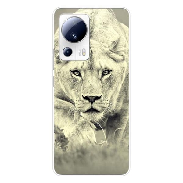 Siliconfodral - Kompatibel med Xiaomi 13 Lite - design lejonhona Transparent