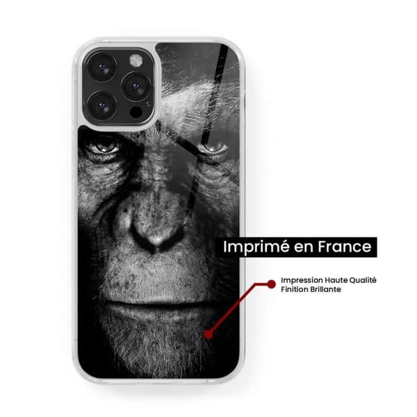Förstärkt silikonfodral med tryck kompatibelt med Apple iPhone 15 Pro Apa Transparent
