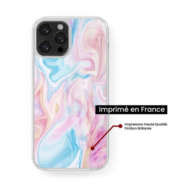 Silkonförstärkt tryckt skal kompatibelt med Apple iPhone 16 Pro Soap Transparent