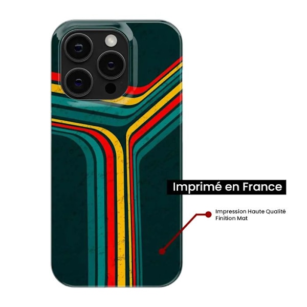 Siliconcase - Kompatibel med Apple iPhone 13 - retro linjer design Transparent
