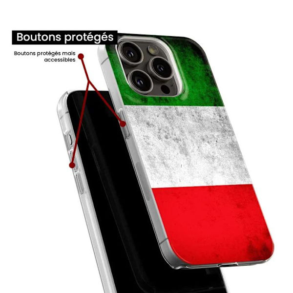 Silicone case - Kompatibel med Xiaomi Redmi Note 12 Pro Plus - design italienska flaggan Transparent