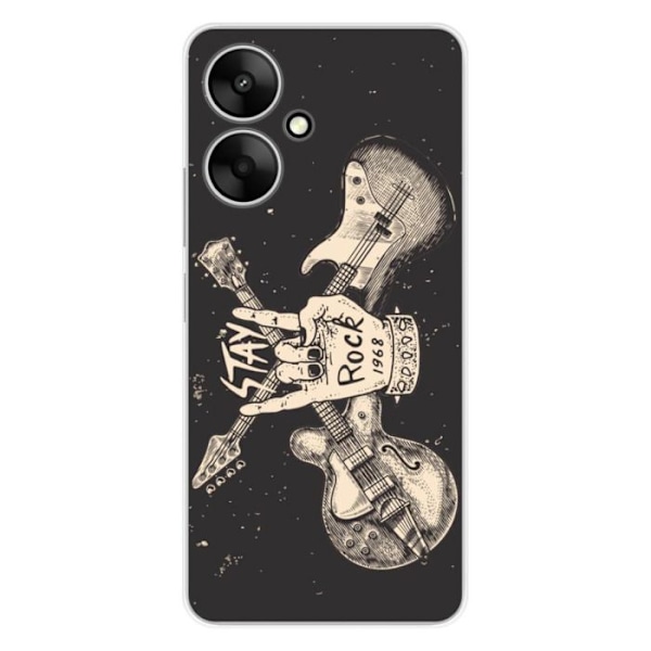 Siliconfodral - Kompatibel med Xiaomi Redmi 13C 5G - design stay rock Transparent