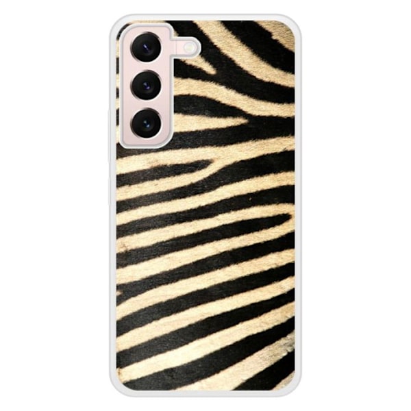 Coque i förstärkt silikon med zebra-print kompatibel med Samsung Galaxy S22 Transparent