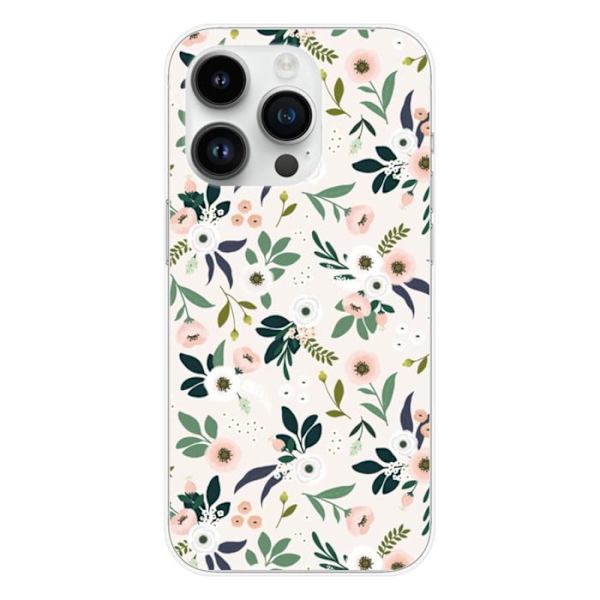 Silicone-fodral - Kompatibel med Apple iPhone 14 Pro - design med blommor Transparent