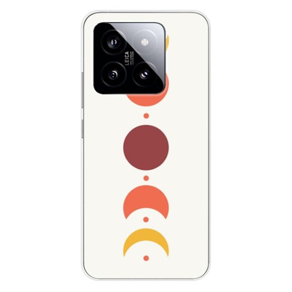 Tryckta Silikonöverdrag - 1001 Överdrag - Xiaomi 14 Pro - Mönster Eklips - Optimal Skydd - Flezibel Transparent