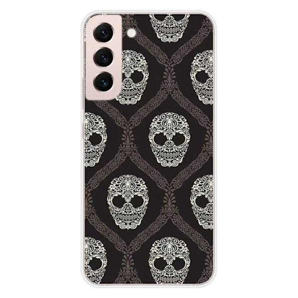 Siliconefodral - Kompatibel med Samsung Galaxy S22 Plus - design med blommigt skalle Transparent