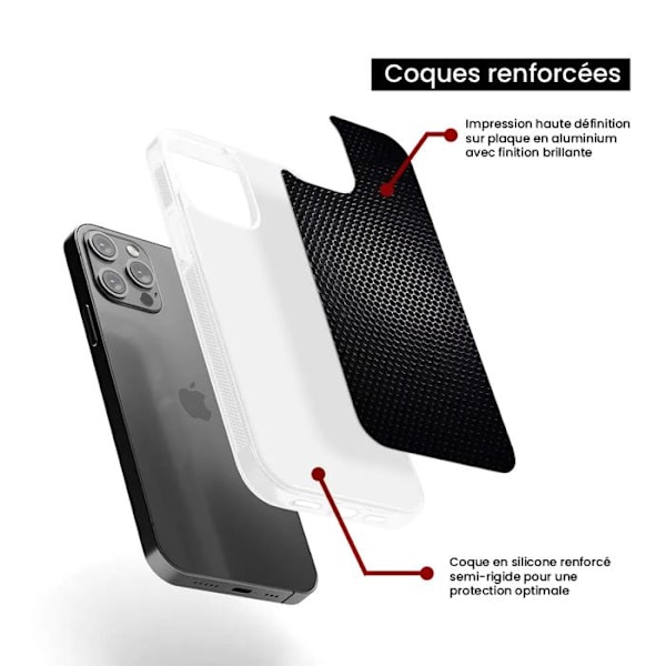Siliconförstärkt tryckt fodral kompatibelt med Apple iPhone 14 Pro Max Dark Metal Transparent
