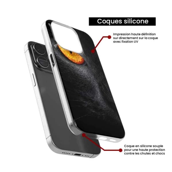 Siliconfodral - Kompatibel med Xiaomi Redmi Note 13 5G - design med panterögon Transparent