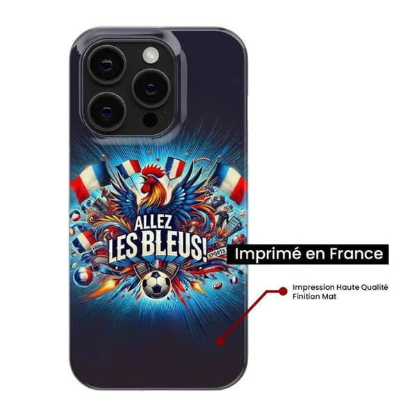 Siliconfodral - Kompatibel med Apple iPhone 15 Plus - design allez les bleus Transparent