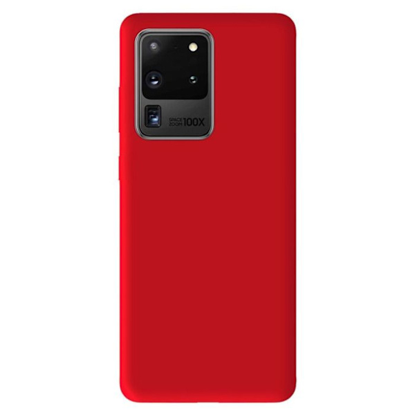 Röd silikonhölje - Kompatibel med Samsung Galaxy S20 Ultra Röd