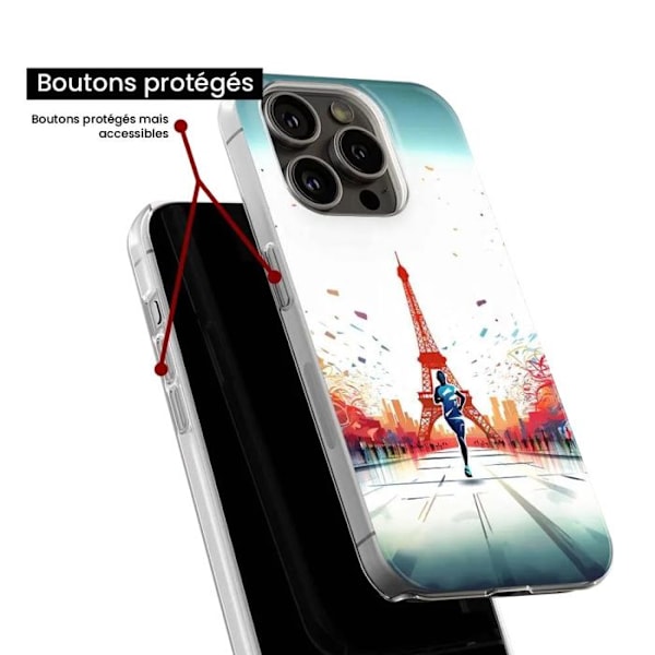 Siliconfodral - Kompatibel med Samsung Galaxy M55 5G - design med olympiska spel Transparent