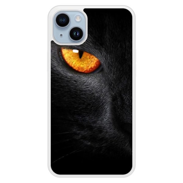 Siliconfodral med förstärkning, tryckt, kompatibel med Apple iPhone 14 Plus Panteröga Transparent