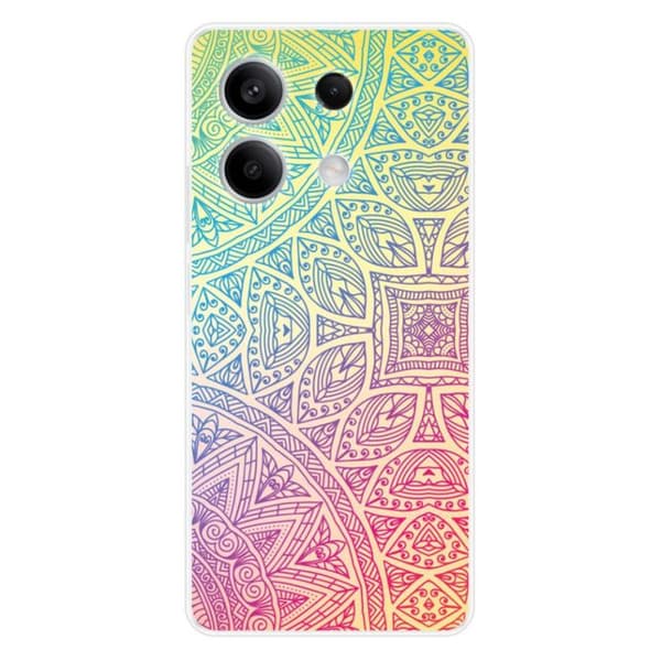 Siliconfodral - Kompatibel med Xiaomi Redmi Note 13 5G - mandala pastel design Transparent