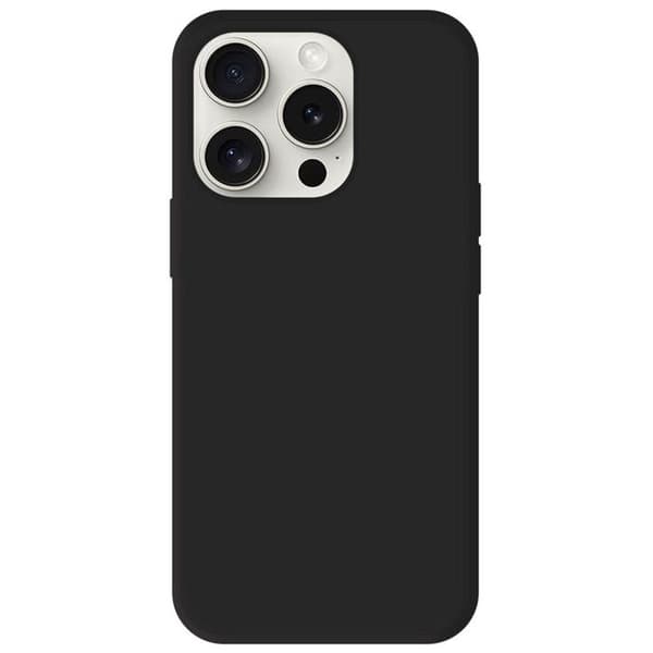 Svart silikonfodral - Kompatibel med Apple iPhone 15 Pro svart