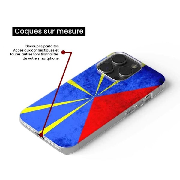Siliconfodral med tryck - 1001 Fodral - Xiaomi Redmi A3 4G - Flagga La Réunion - Flexibel - Optimal skydd Transparent