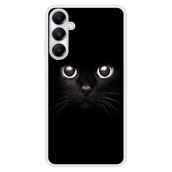 Coque i förstärkt silikon med tryck kompatibel med Samsung Galaxy A25 Kattögon Transparent