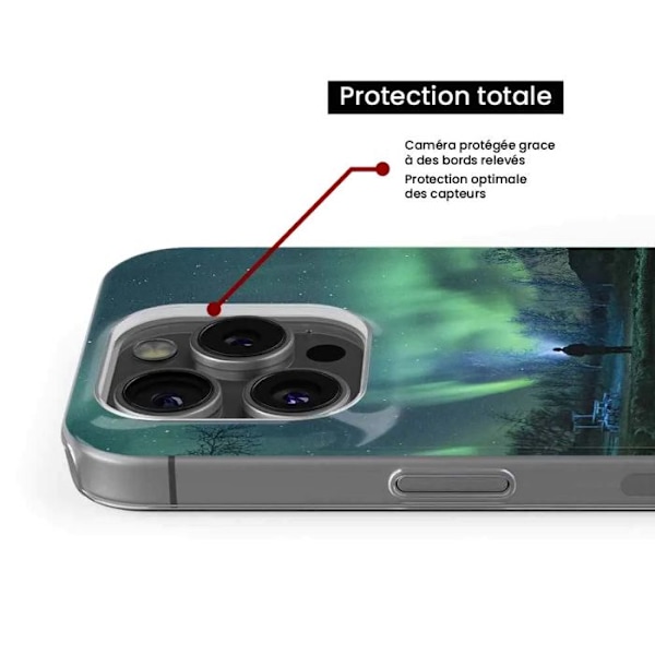 Silikonskal - Kompatibel med Xiaomi Redmi A3 4G - design av norrsken Transparent