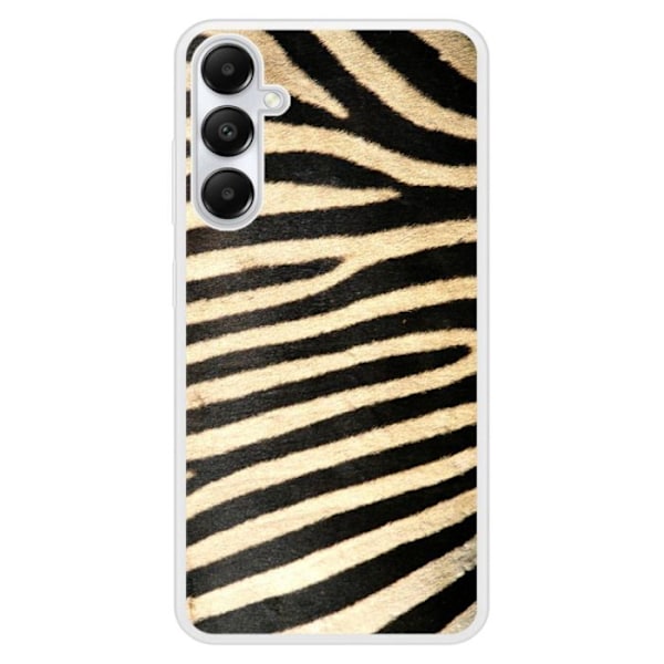 Silikonförstärkt skal med tryck kompatibelt med Samsung Galaxy A25 Zebra Transparent
