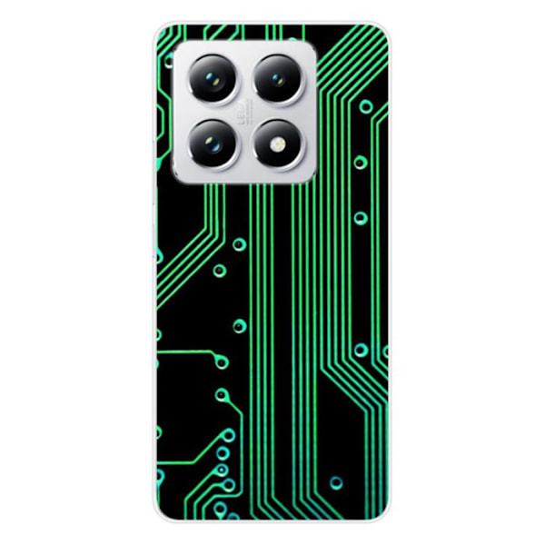 Siliconfodral - Kompatibel med Xiaomi 14T 4G - design texture circuit geek Transparent