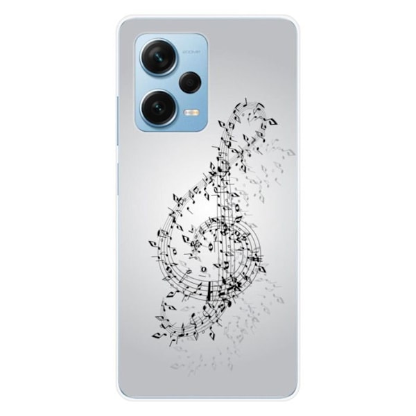Siliconfodral - Kompatibel med Xiaomi Redmi Note 12 Pro Plus - design valse des notes Transparent