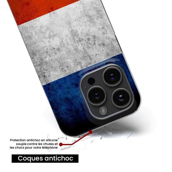 Siliconfodral - Kompatibel med Xiaomi Redmi Note 12 Pro Plus - design franska flaggan Transparent