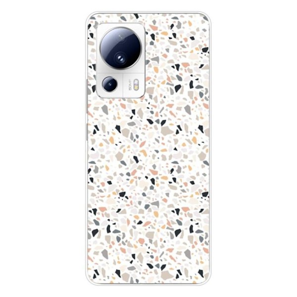 Silicone skal - Kompatibel med Xiaomi 13 Lite - terrazzo design färg Transparent