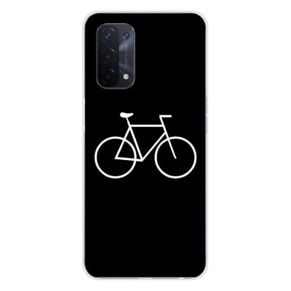 Tryckt silikonfodral som är kompatibelt med Oppo A54 5G Bike Hipster Transparent