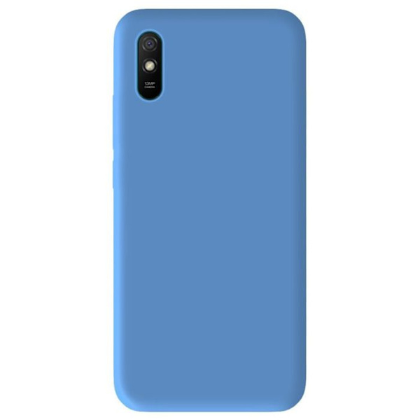 Blå silikonfodral - Kompatibel med Xiaomi Redmi 9A, Xiaomi Redmi 9AT, Xiaomi Redmi 9i blå