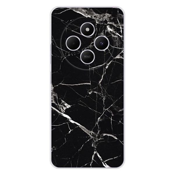 Siliconfodral - Kompatibel med Xiaomi Redmi 14C 4G - design i svart marmor Transparent