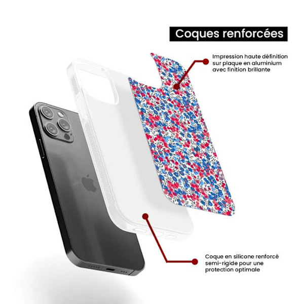 Siliconförstärkt tryckt skal kompatibelt med Samsung Galaxy S23 FE Liberty Wiltshire Blå Transparent