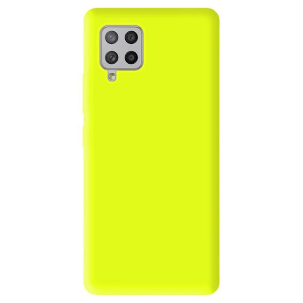 Gul fluorescerande silikonfodral - Kompatibel med Samsung Galaxy A42 5G fluorescerande gul