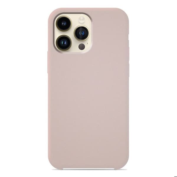 Silicone Coque Soft Touch - Apple - iPhone 14 Pro Max - Sandrosa - Stöttålig - Trådlös laddning sable-rosa