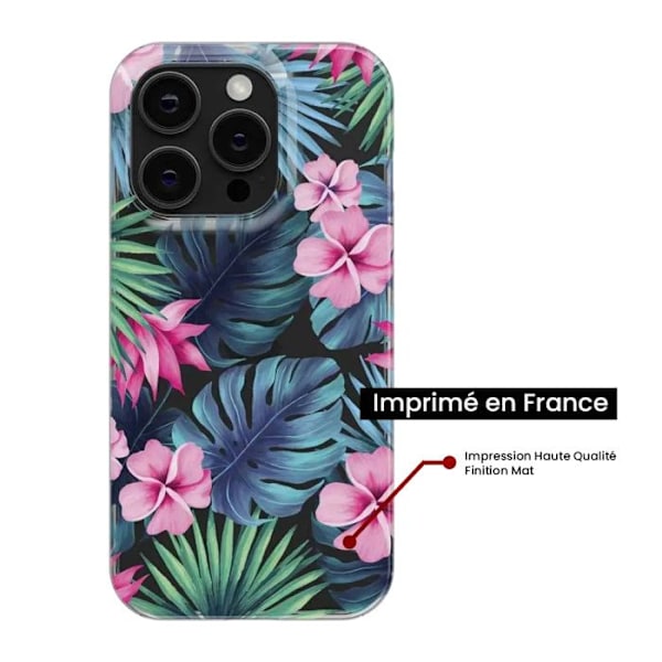 Siliconfodral - Kompatibel med Xiaomi Redmi Note 13 4G - tropisk akvarelldesign Transparent
