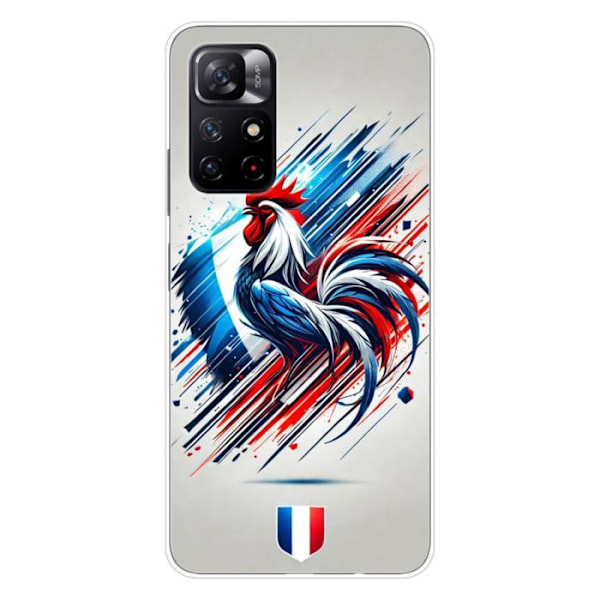 Tryckt silikonfodral kompatibelt med Xiaomi Redmi Note 11 5G Redmi Note 11S 5G French Rooster Transparent