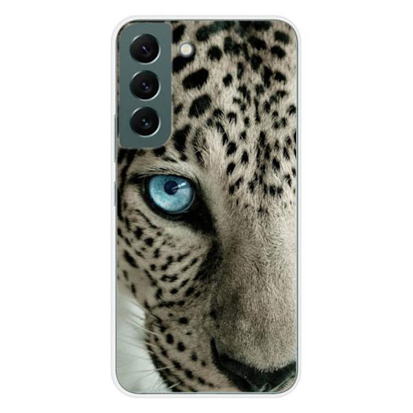 Siliconfodral - Kompatibel med Samsung Galaxy S22 - leopardögon design Transparent