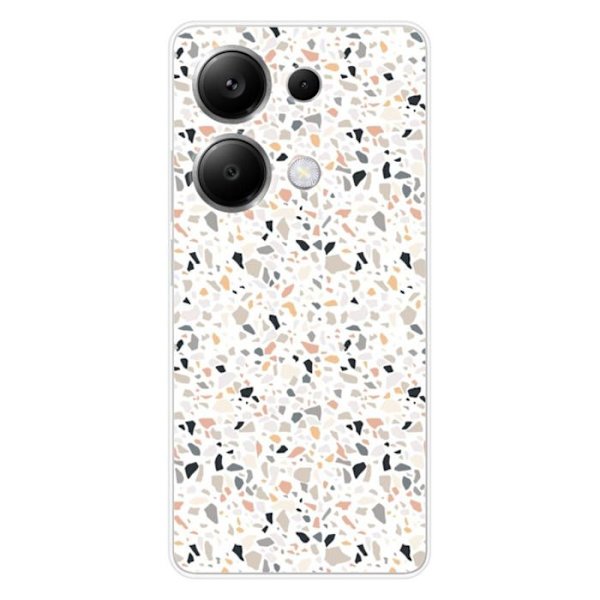 Siliconfodral - Kompatibel med Xiaomi Redmi Note 13 Pro 4G - terrazzo design färg Transparent