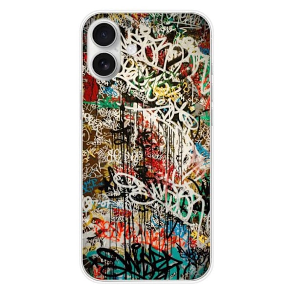 Silicone-fodral - Kompatibel med Apple iPhone 16 Plus - graffiti-design 1 Transparent
