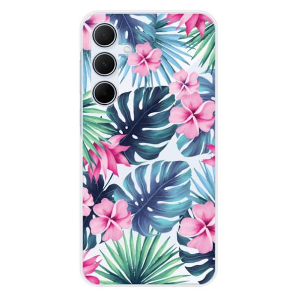 Silicone-fodral - Kompatibel med Samsung Galaxy A35 5G - tropisk akvarelldesign Transparent