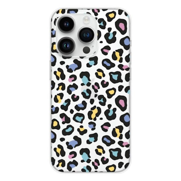 Siliconfodral - Kompatibel med Apple iPhone 15 Pro - leoparddesign i färg Transparent