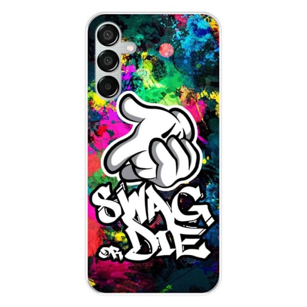 Coque i silikon med tryck kompatibel med Samsung Galaxy M15 5G Swag or die Transparent