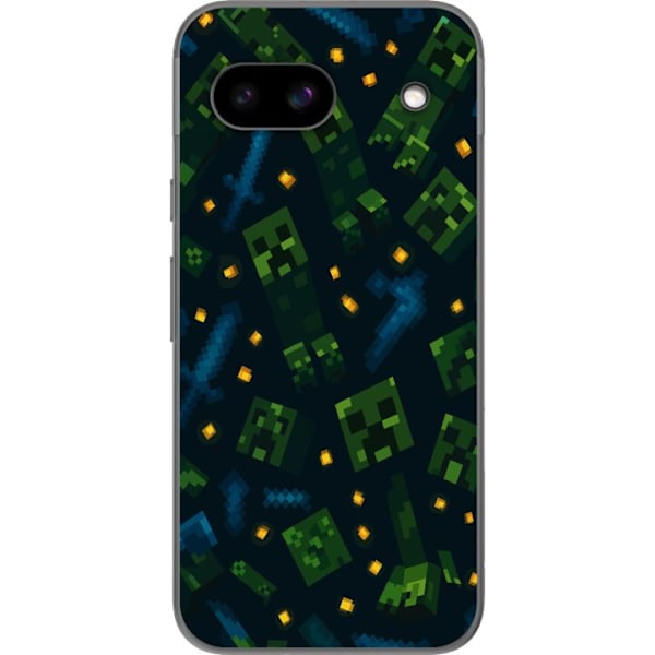Google Pixel 8a Läpinäkyvä kuori Minecraft Dungeons Mob