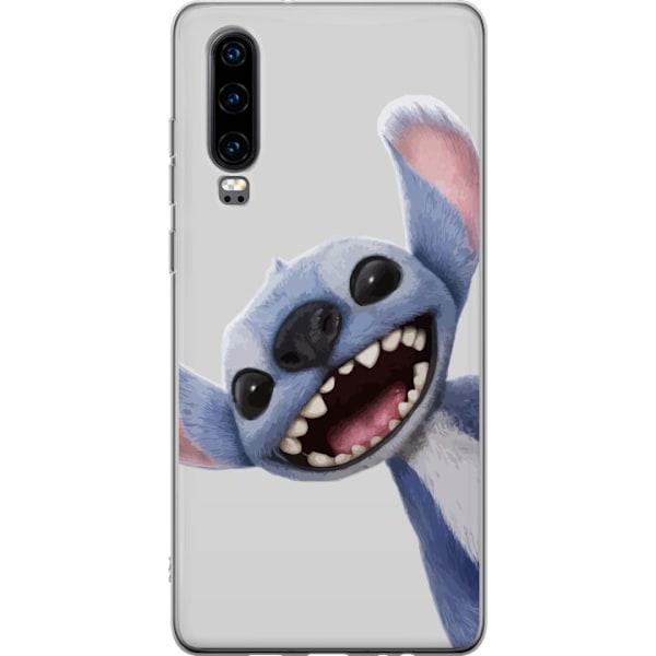 Huawei P30 Genomskinligt Skal Stitch i Fart – Kawaii Design för Fans & Barn