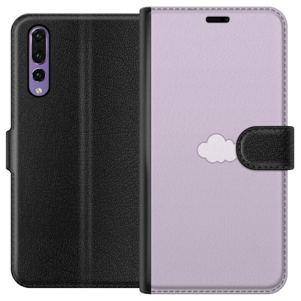 Huawei P20 Pro Plånboksfodral Lila Moln – minimalistiskt moln på lila bakgrund