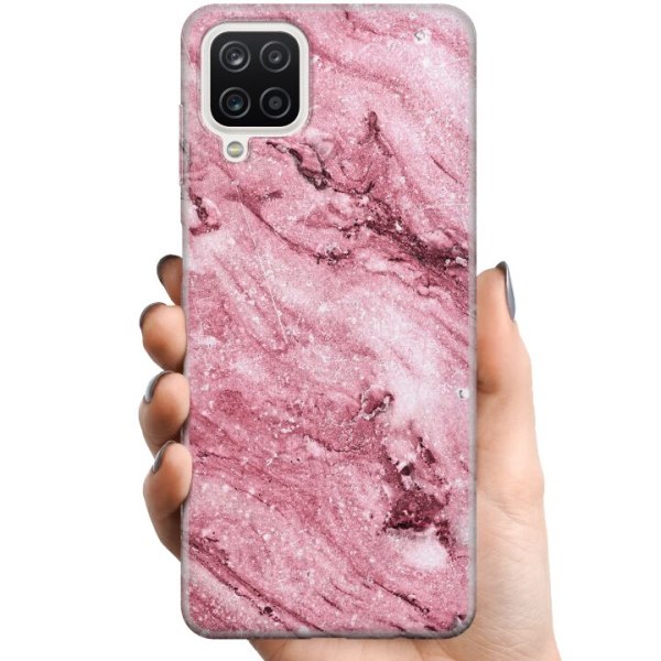 Samsung Galaxy A12 TPU Mobilcover Glitter Marmor