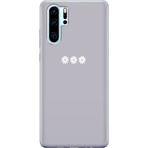 Huawei P30 Pro Gjennomsiktig deksel Lilla Blomminimalisme - st