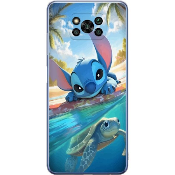 Xiaomi Poco X3 Pro Gjennomsiktig deksel Stitch med skilpadde -