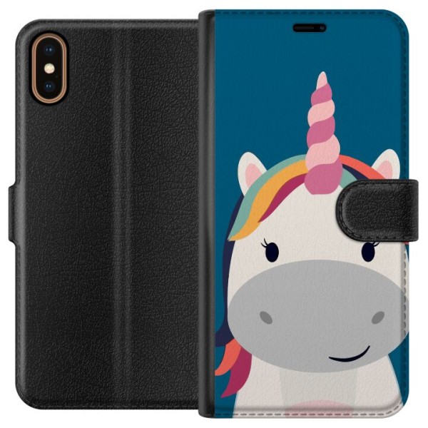 Apple iPhone XS Plånboksfodral Enhörning / Unicorn